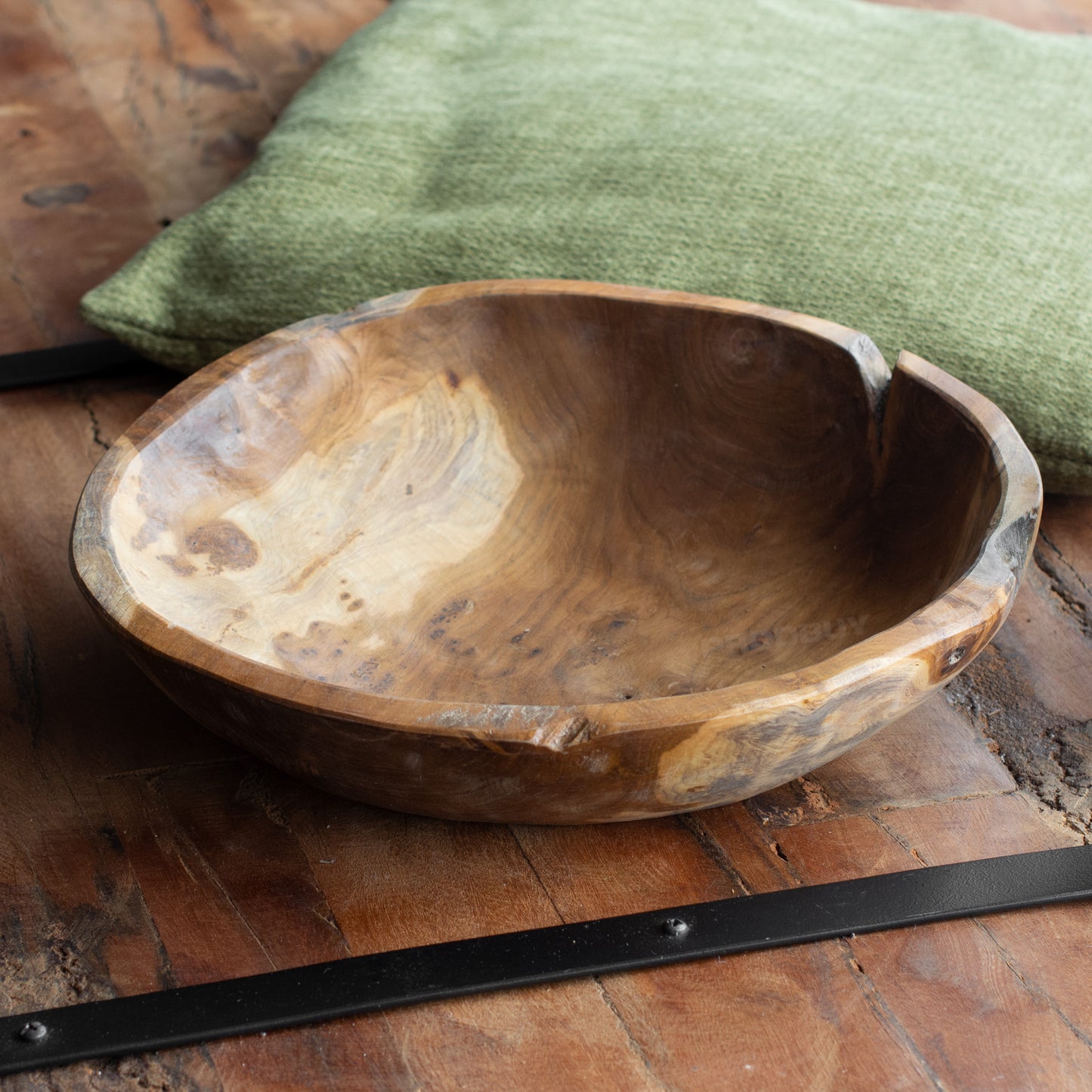 Round Decorative Teak Root Wood 30cm Bowl