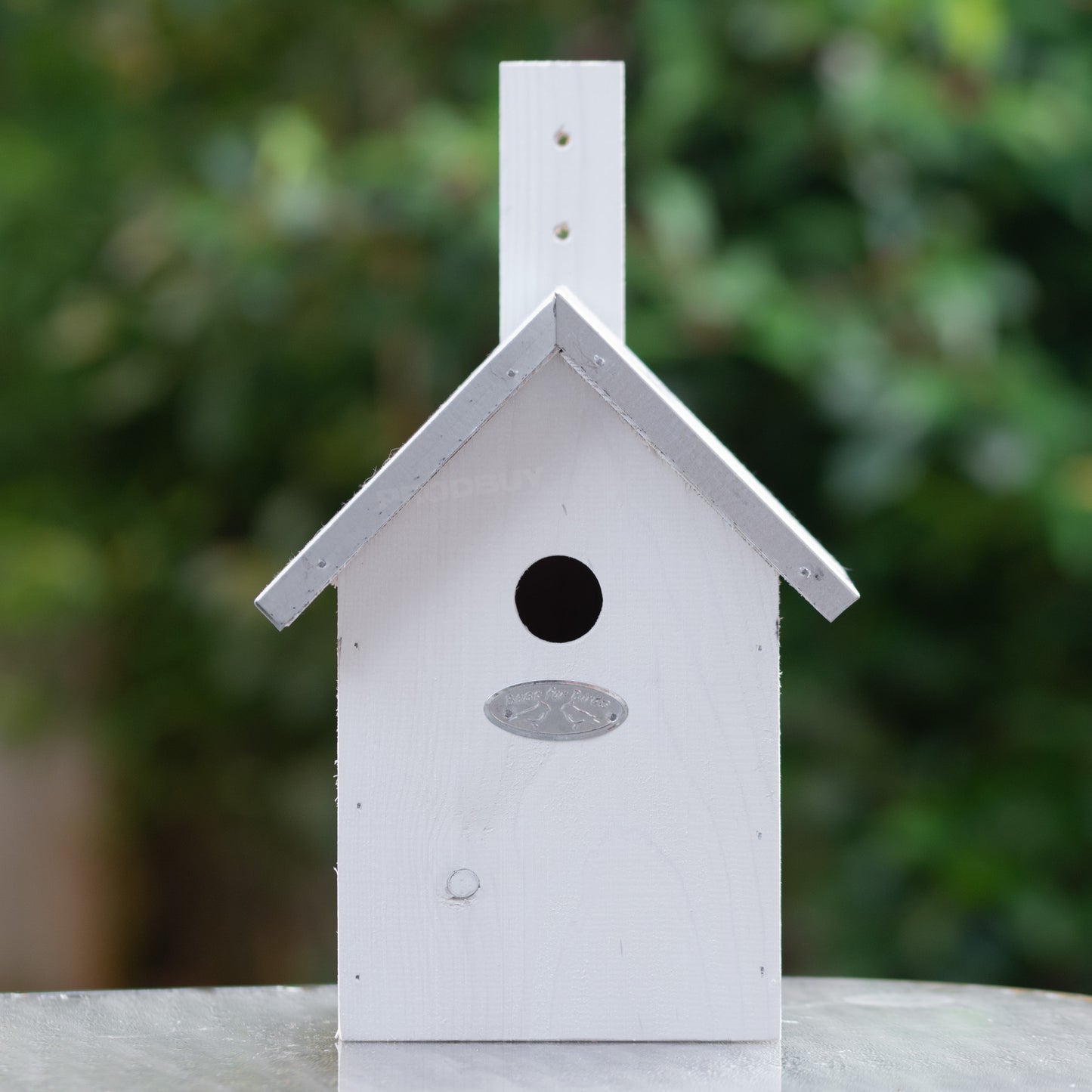 White Wooden Bird House Nesting Box