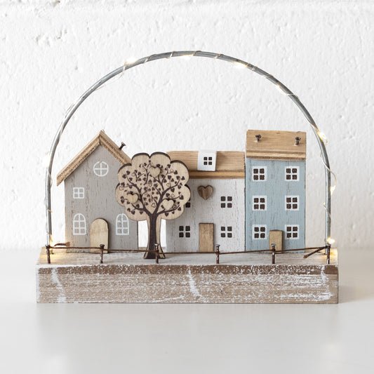 Small LED Wooden Houses Ornament