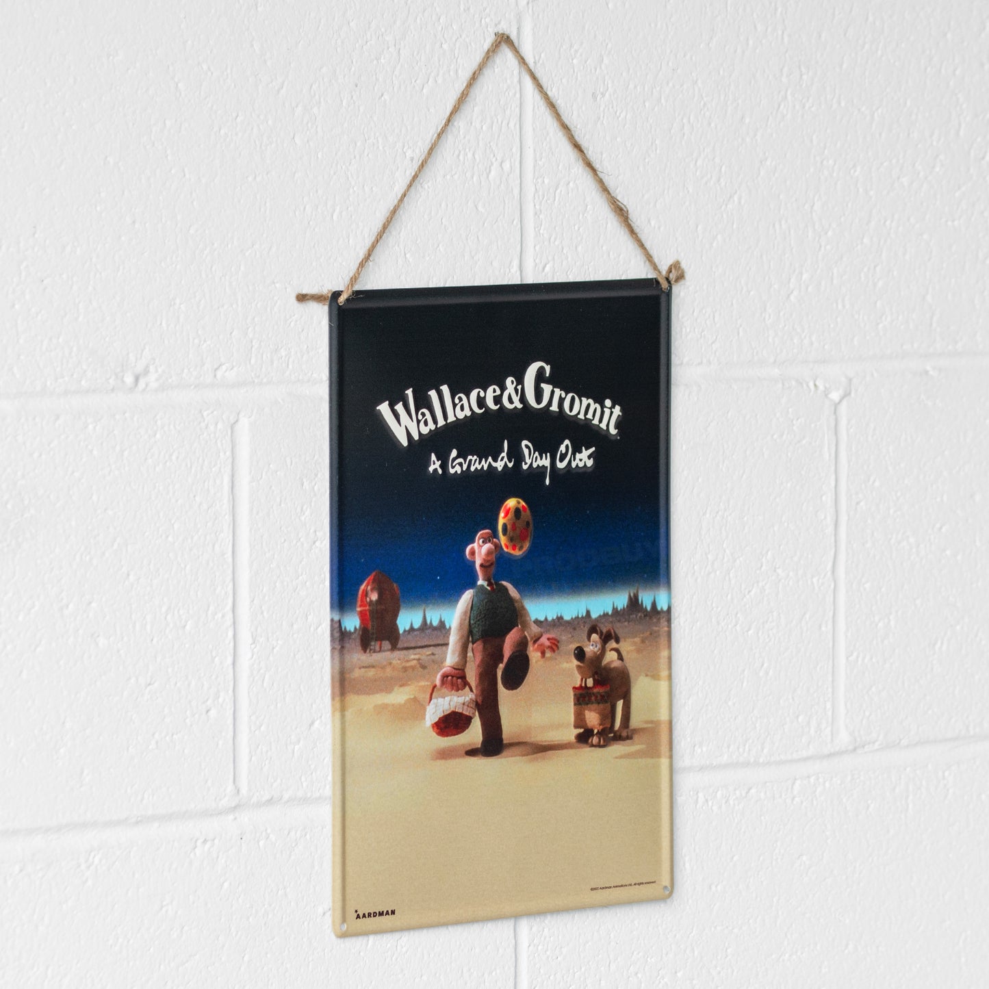 Wallace & Gromit 'A Grand Day Out' 35cm Metal Wall Sign