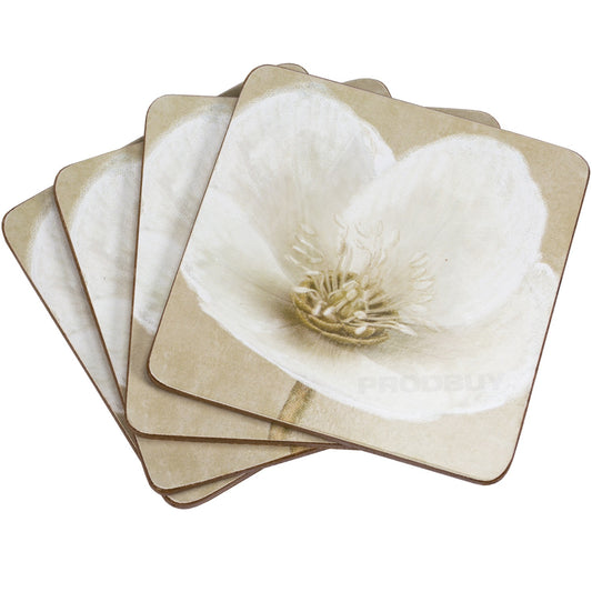 Pack of 4 Helleborus Floral Coasters