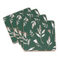 Pack of 4 Dark Green Leaves Coasters