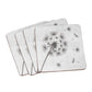 Pack of 4 Coasters with Grey Dandelions