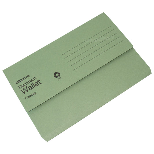 Set of 24 Pastel Green Foolscap Document Wallets