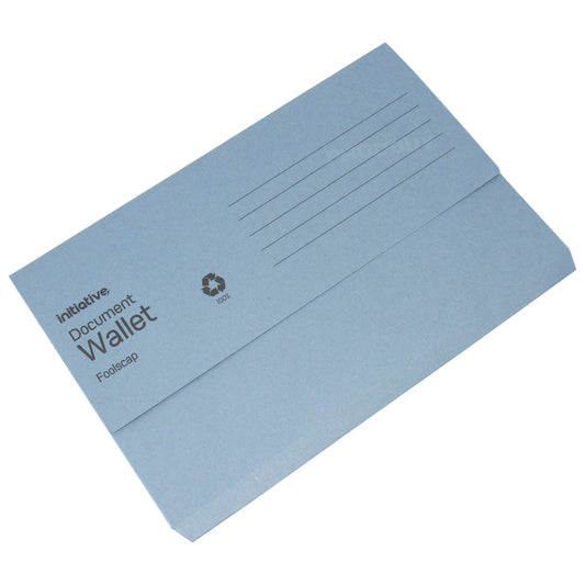 Set of 24 Pastel Blue Foolscap Document Wallets