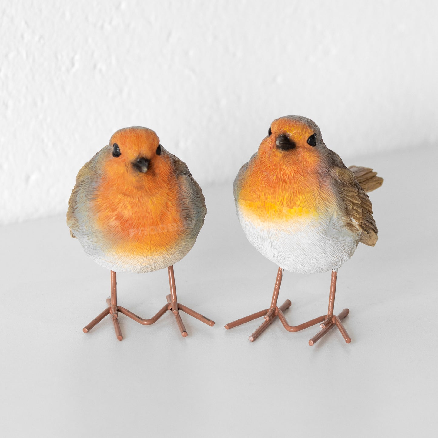 Set of 2 Small Robin Garden Ornaments