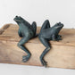 Set of 2 Climbing Frogs Sitting Sculptures Shelf Sitters