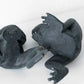 Set of 2 Climbing Frogs Sitting Sculptures Shelf Sitters