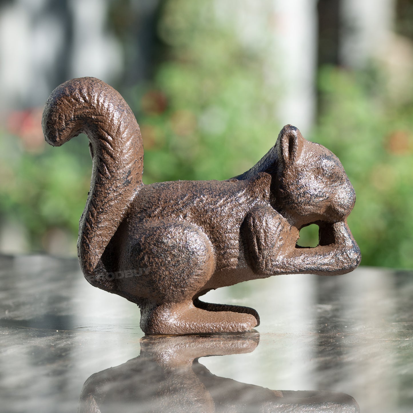 Small 14cm Cast Iron Squirrel Garden Ornament