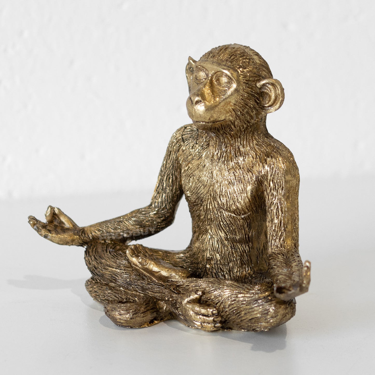 Set of 3 Yoga Pose Monkey Gold Resin Ornaments