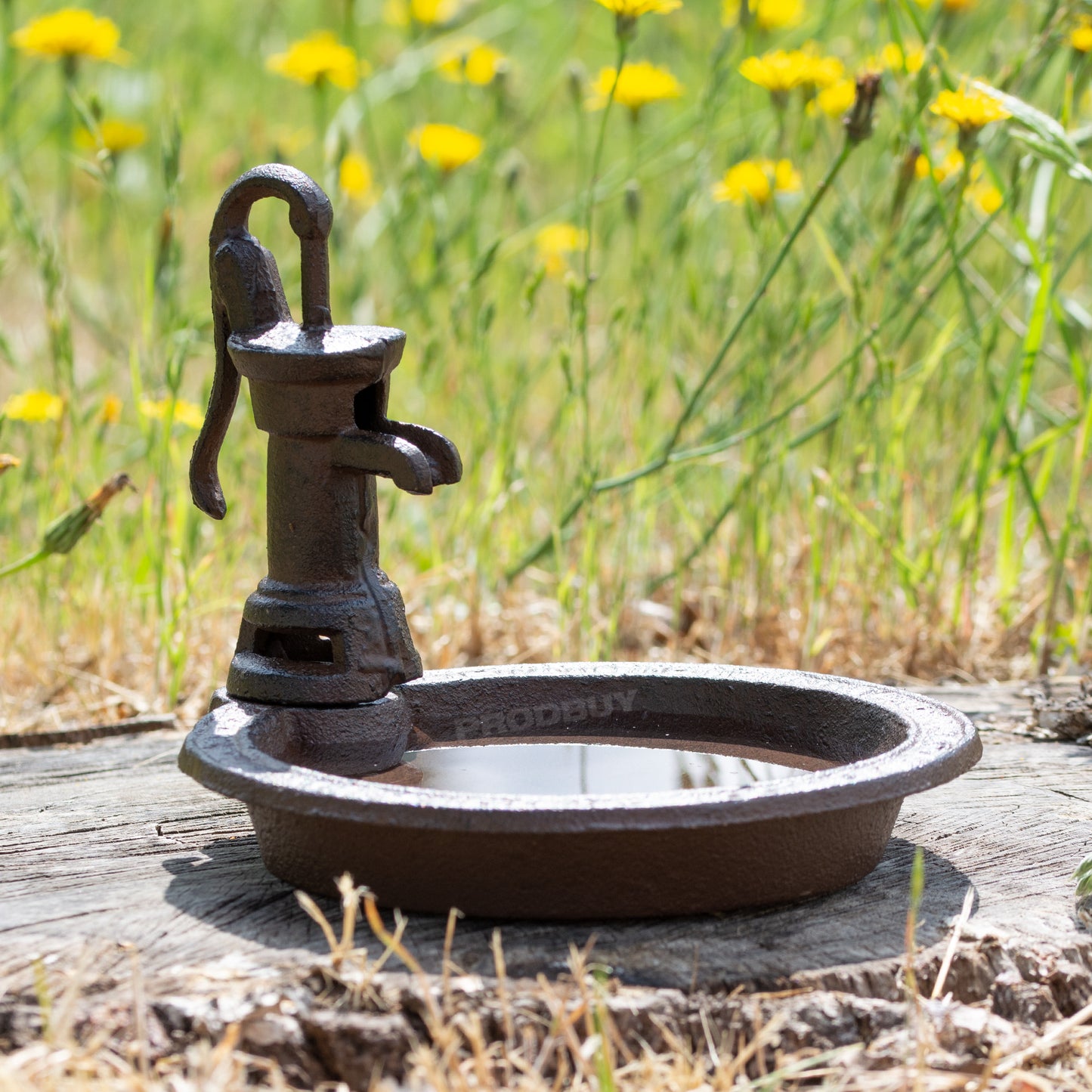 Cast Iron Water Pump 17cm Garden Bird Bath Feeder