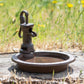 Cast Iron Water Pump 17cm Garden Bird Bath Feeder