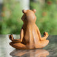 Sitting Yoga Frog Rusty Cast Iron Garden Ornament