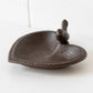 Cast Iron Heart Shaped Bird Bath Feeder Dish