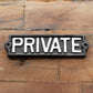 Cast Iron 'Private' Garden Wall Sign