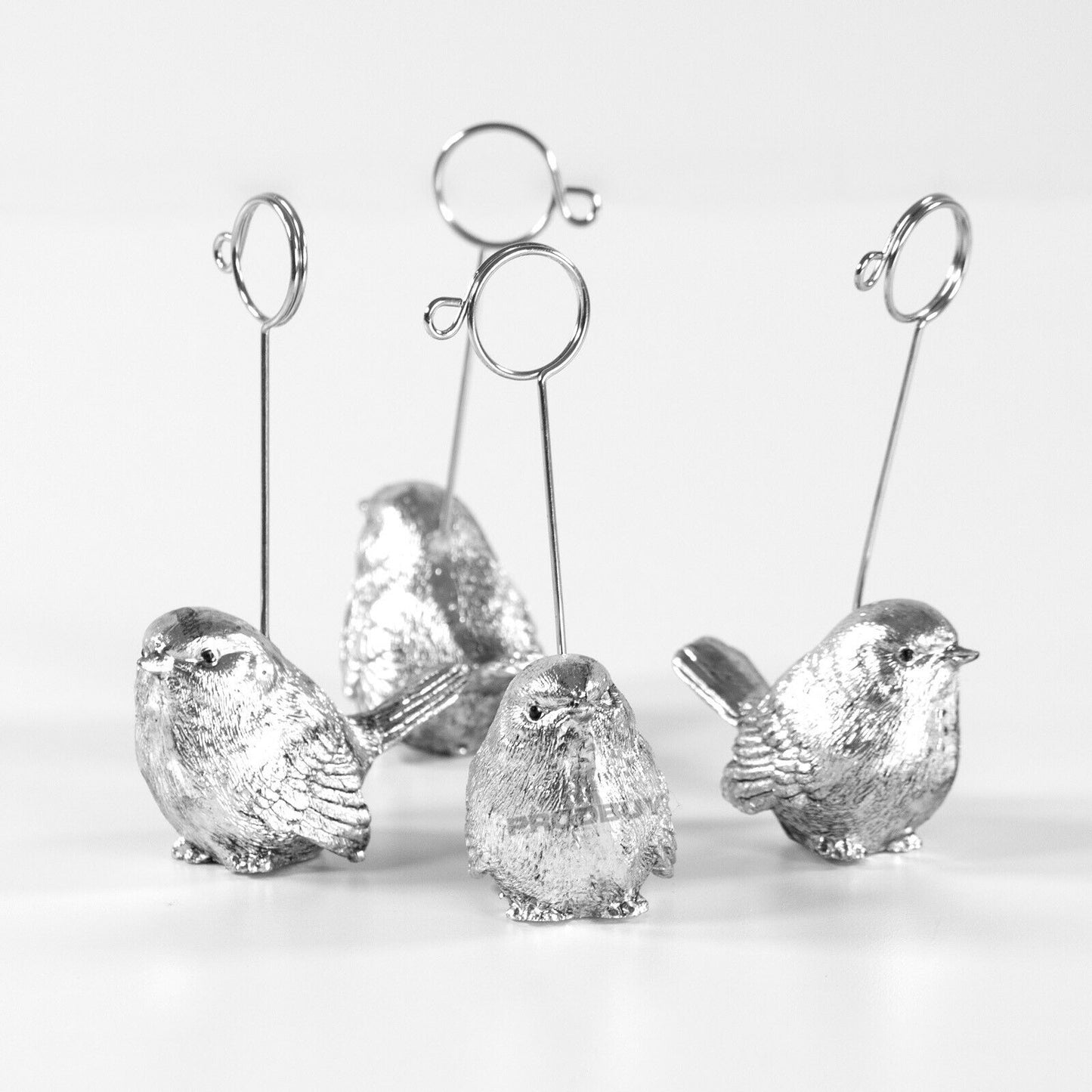 Silver Bird Wedding Name & Place Card Holders