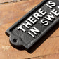 Cast Iron 'There Is No F In Swearing' Garden Wall Sign