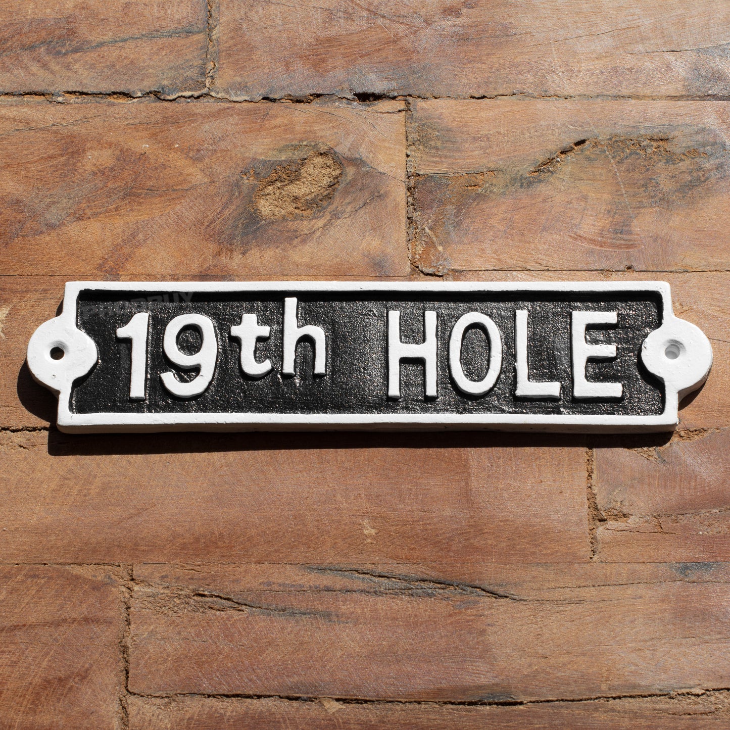 Cast Iron '19th Hole' Garden Wall Sign