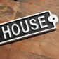 Cast Iron 'Mad House' Garden Wall Sign