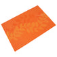 Set of 4 Orange Leaf Woven Fabric Placemats