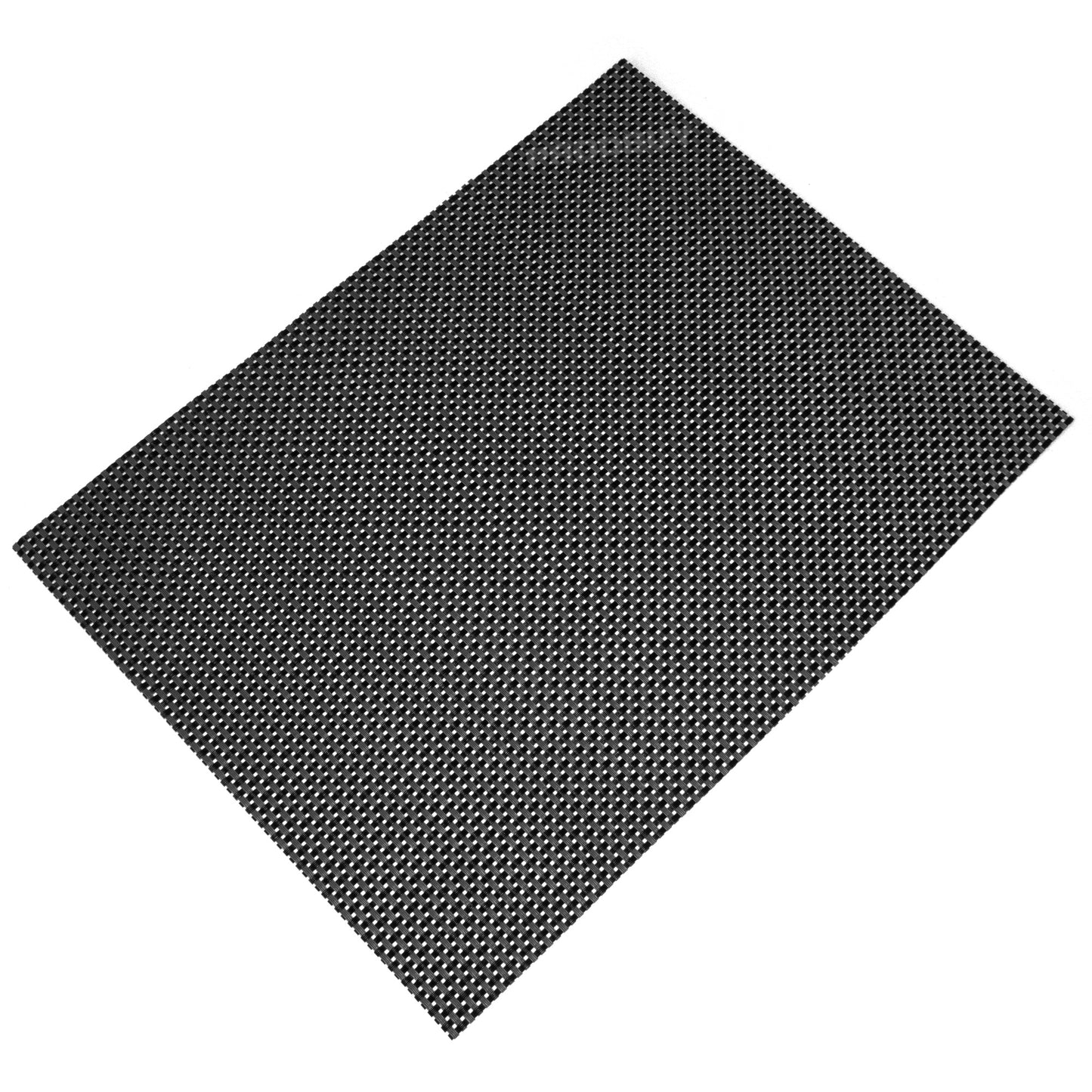 Set of 4 Black Woven Flexible Plastic Placemats Robert David Home