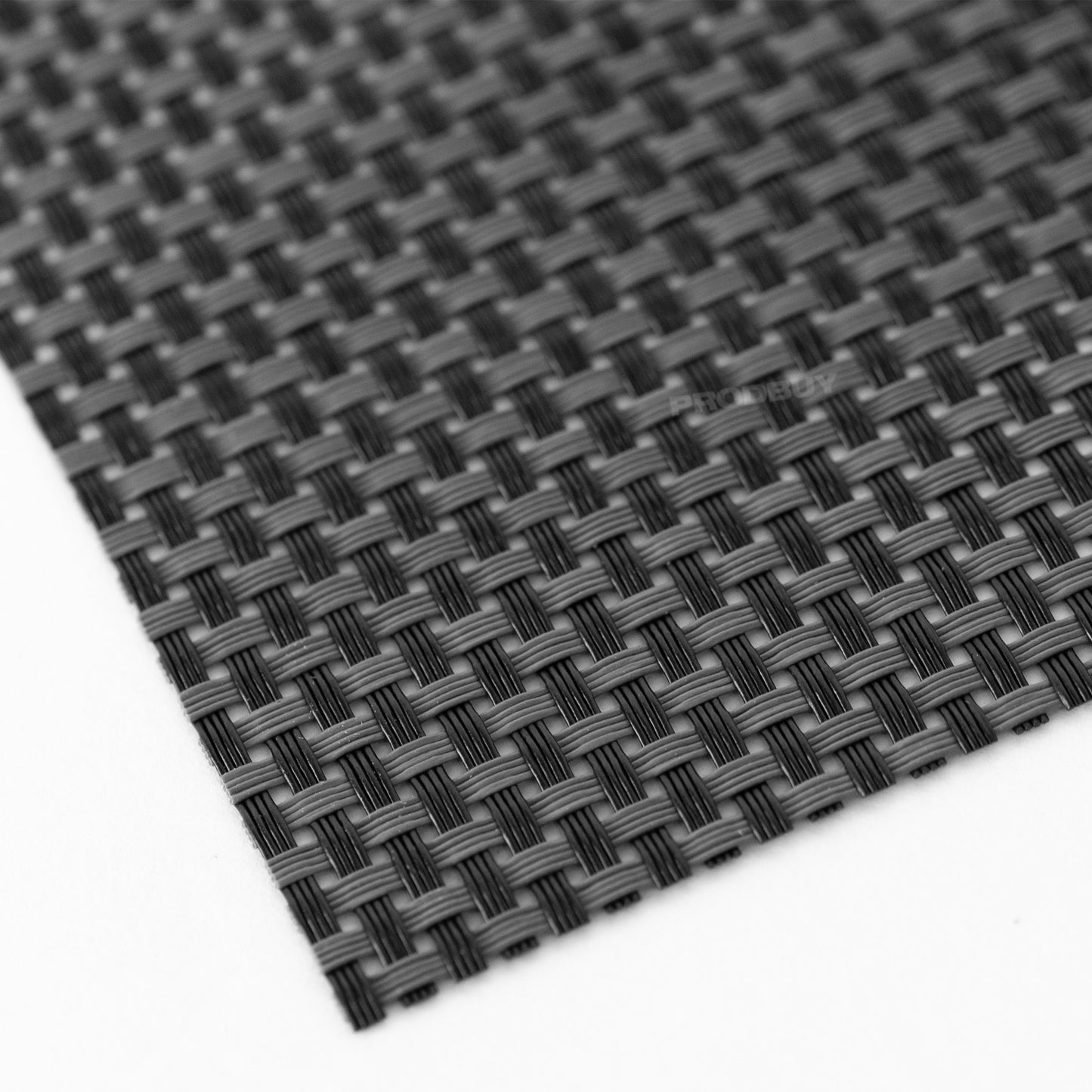 Set of 4 Black Woven Flexible Plastic Placemats
