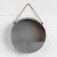 Galvanised Metal Open Wall Planter with Rope Hanging