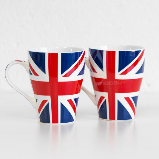 Set of 4 Union Jack Flag Coffee Mugs