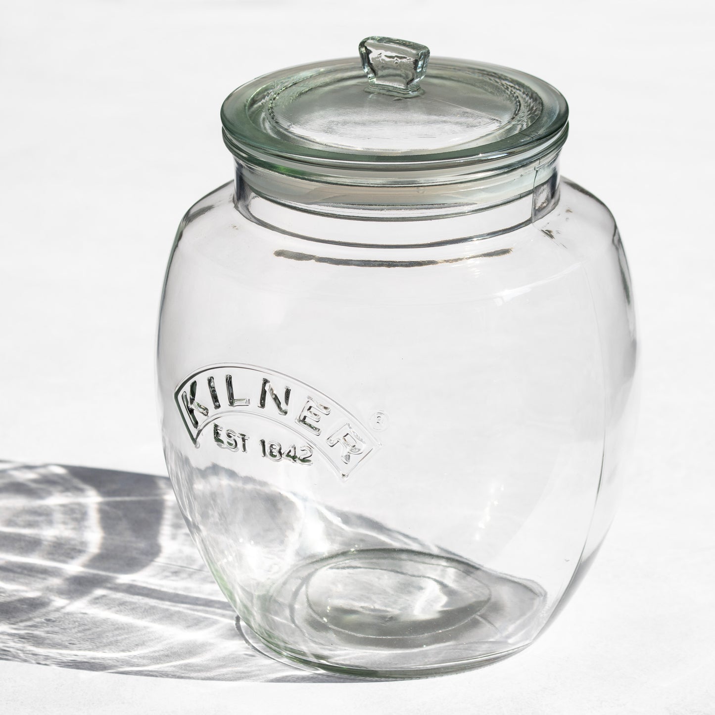 Kilner Large 4 Litre Rounded Push Top Glass Storage Jar