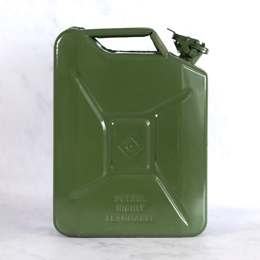 20 Litre Green Metal Jerry Can