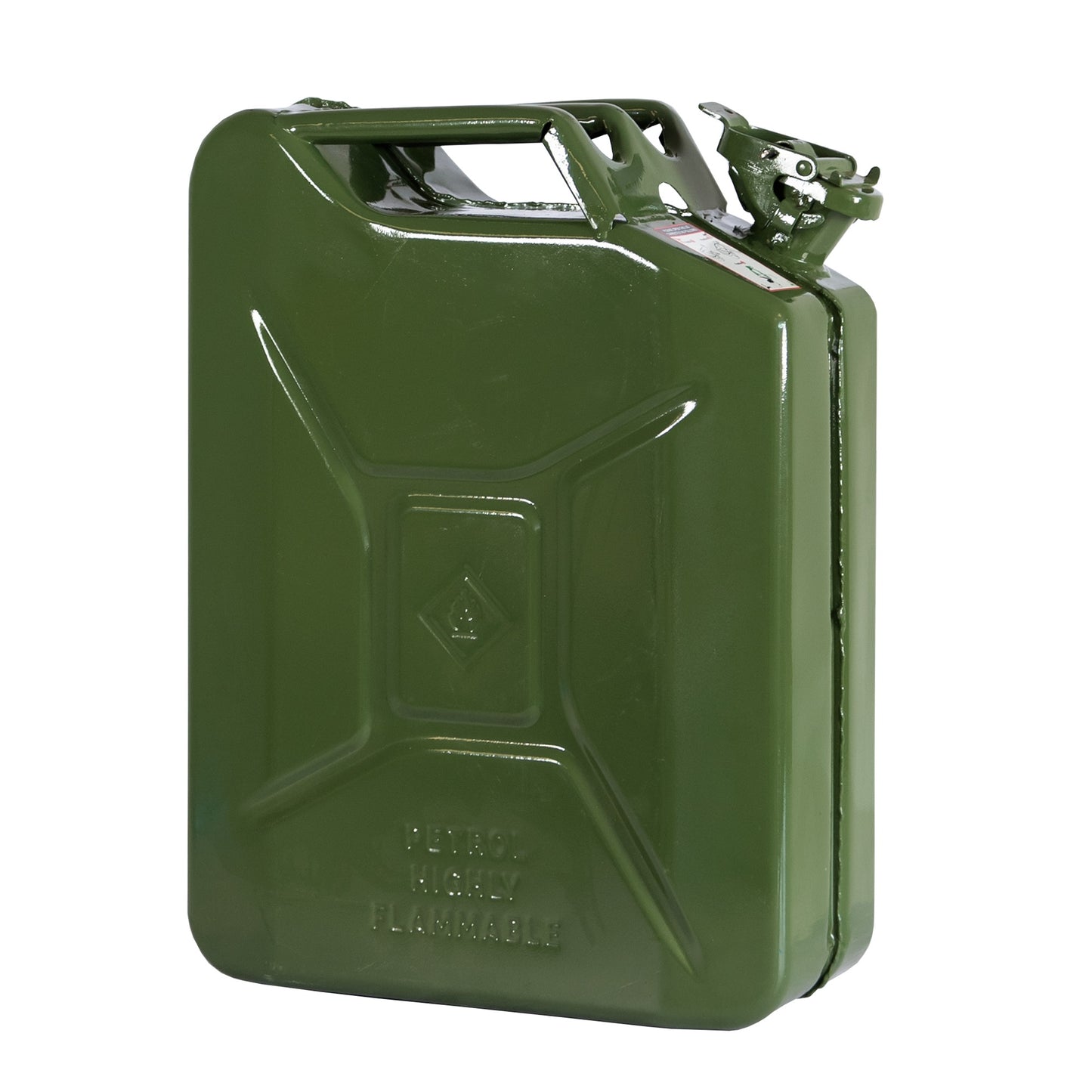 20 Litre Green Metal Jerry Can