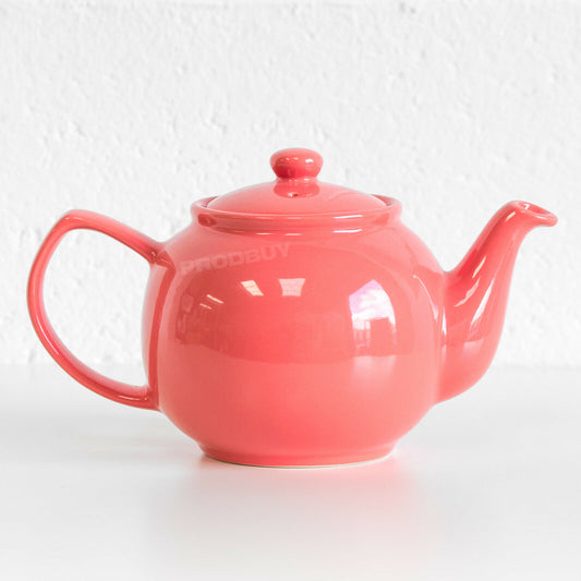 Flamingo Pink 1 Litre Ceramic Cafe Teapot