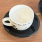 Set of 2 Farm Animal Cream Tea Cups & Black Saucers