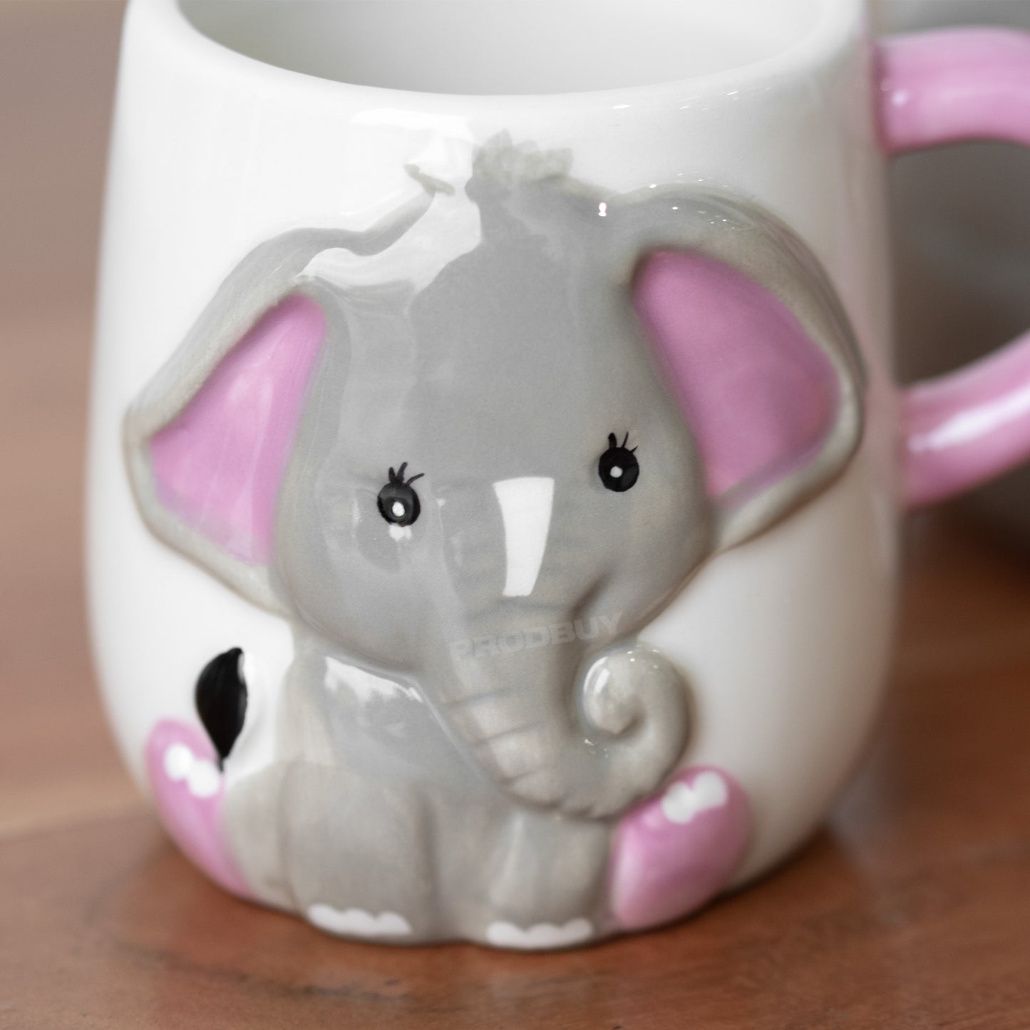 Set of 2 Elephant Mugs Small & Large Gift Cups