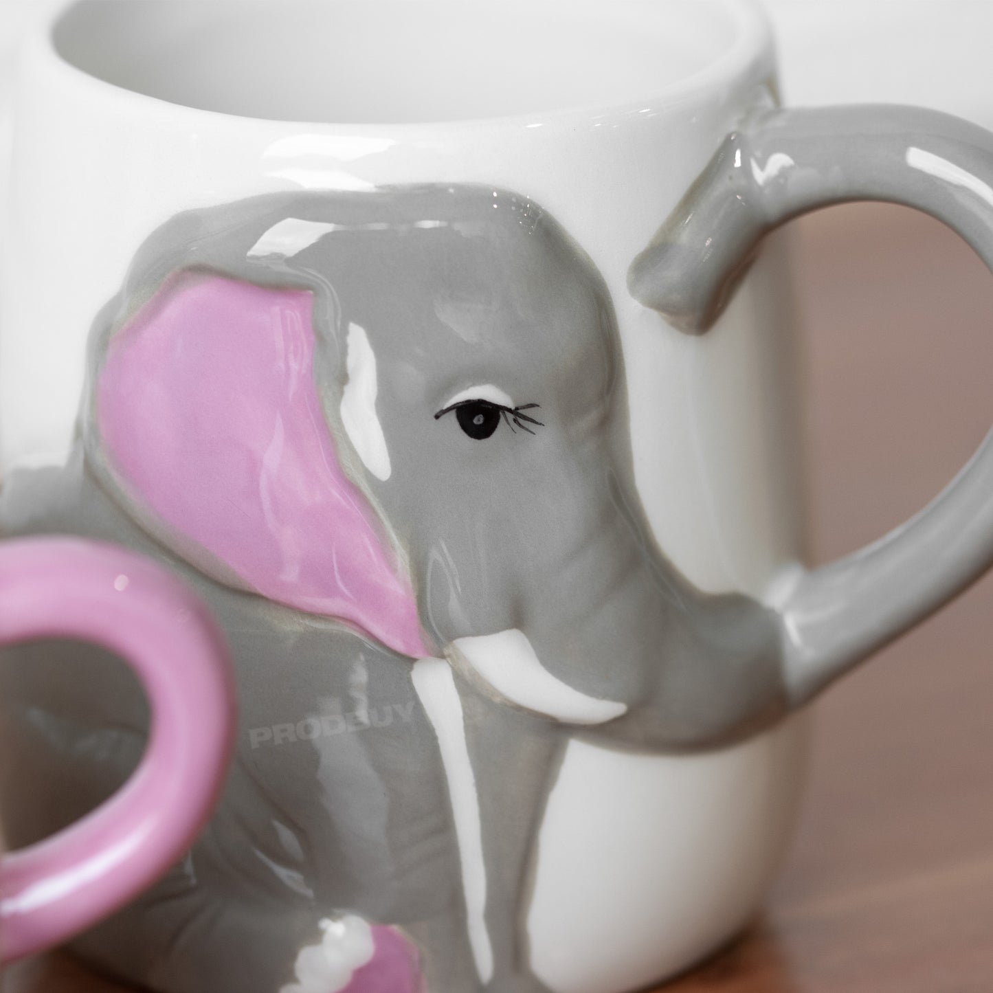 Set of 2 Elephant Mugs Small & Large Gift Cups