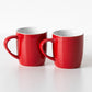 Set of 4 Red Stoneware 10oz Coffee Mugs