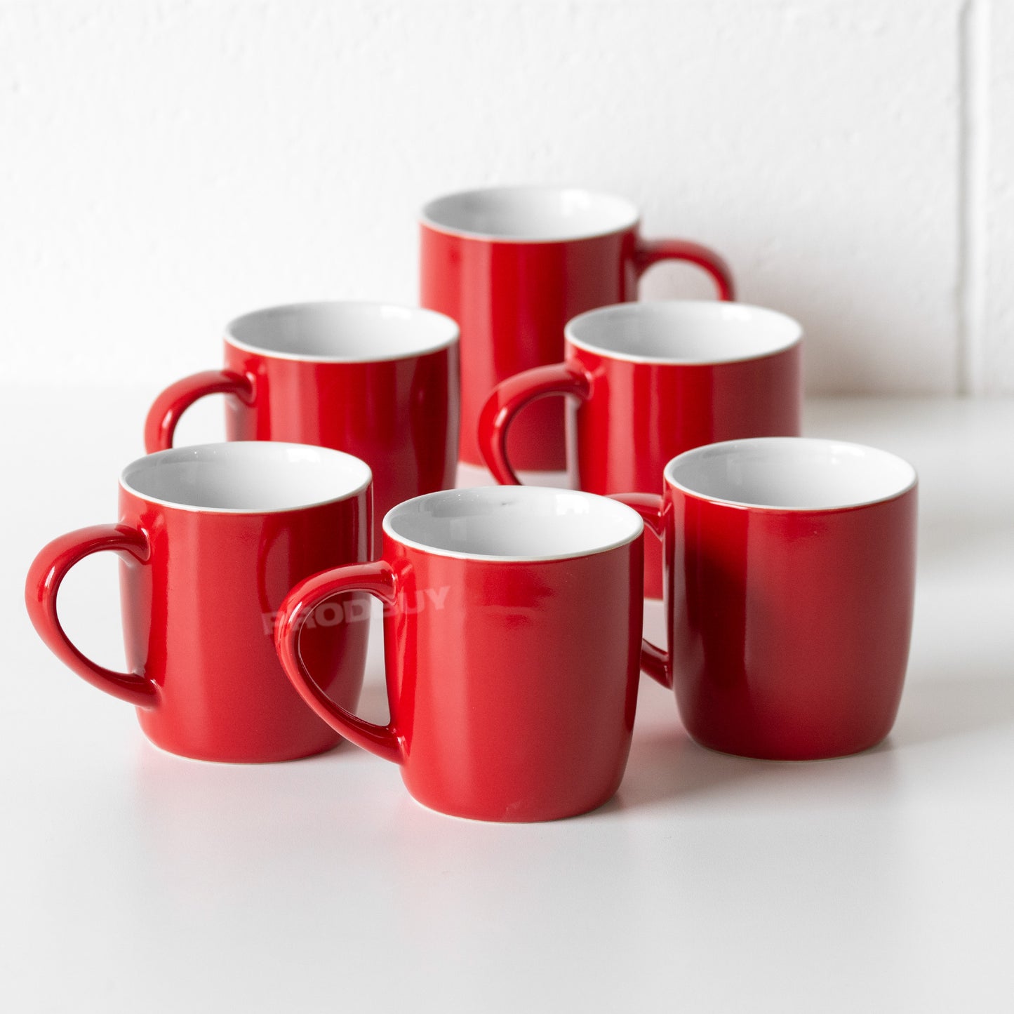 Set of 6 Solid Colour 10oz Coffee Mugs