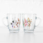 Set of 2 Floral Meadow Latte Glasses 250ml