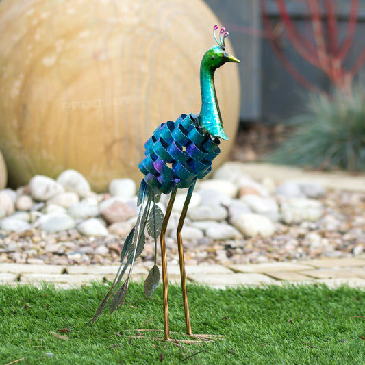 Metal Peacock Garden Lawn Ornament