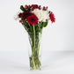 Tall 26cm Clear Glass Flower Vase
