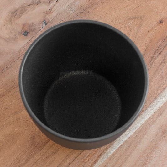 Set of 2 x Round Matt Black Ceramic Houseplant Pot Covers