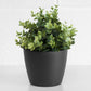 Set of 2 x Round Matt Black Ceramic Houseplant Pot Covers