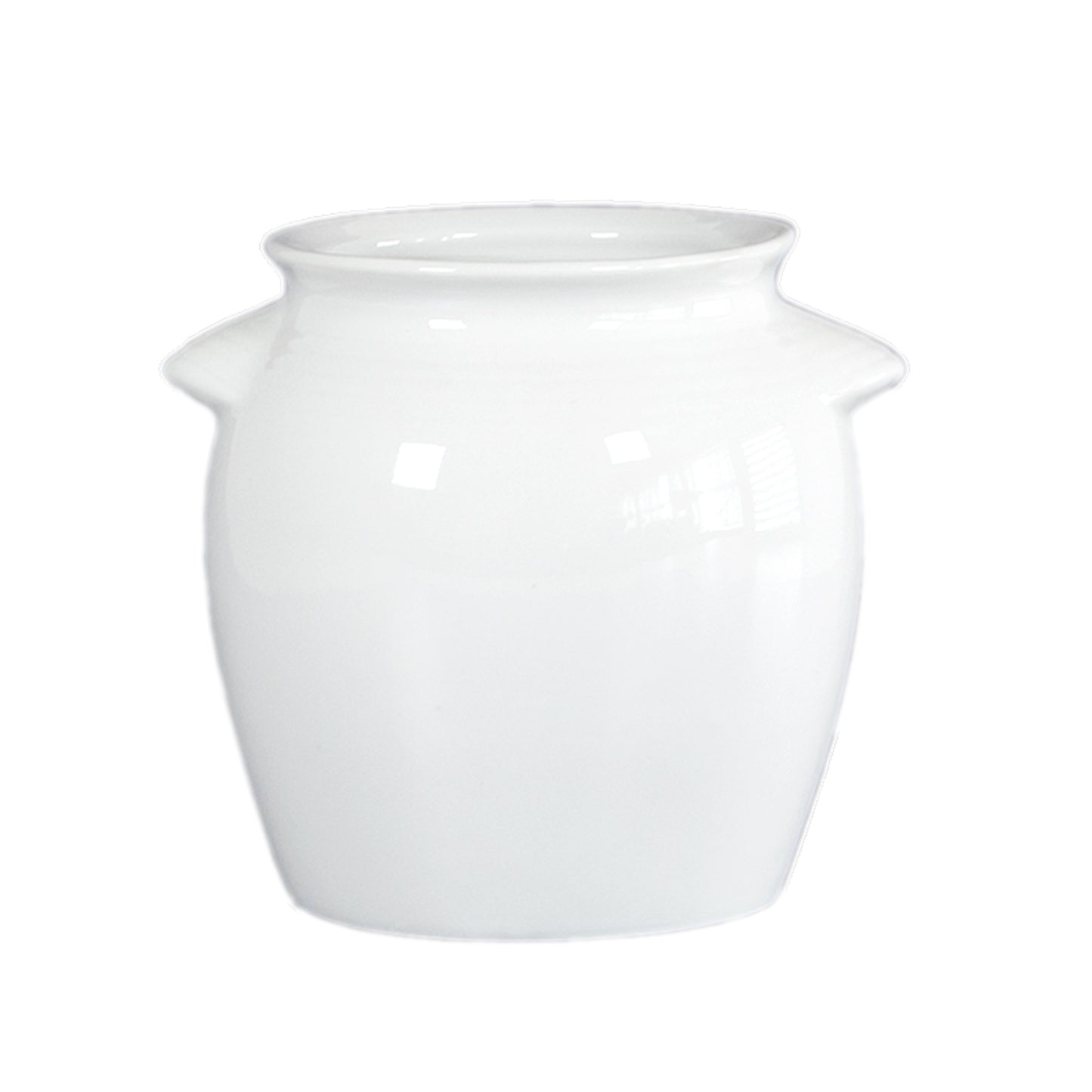 Small White Glazed Ceramic Storage Pot