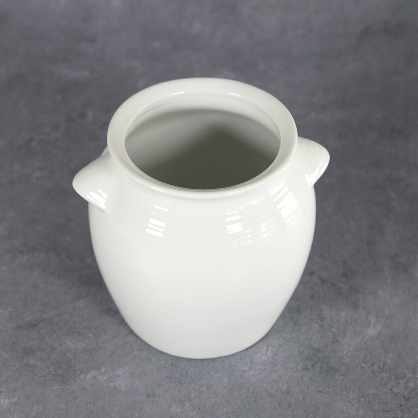 Small White Glazed Ceramic Storage Pot