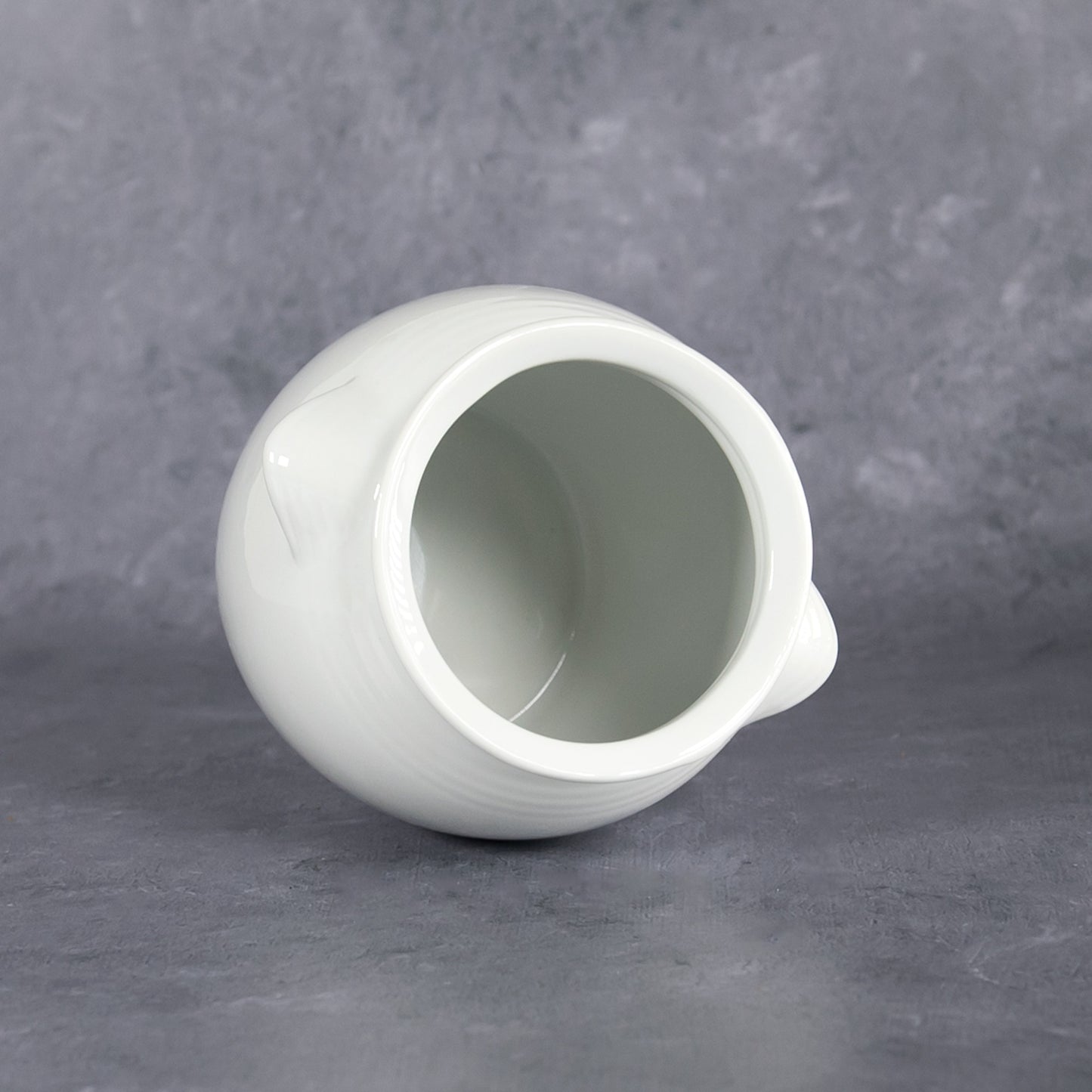 Small White Glazed Ceramic Storage Pot