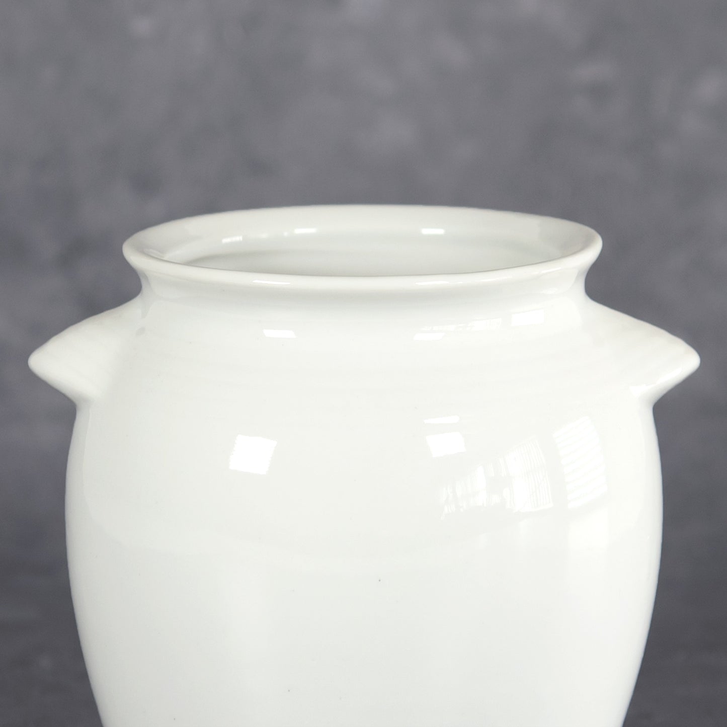 Small White Glazed Ceramic Storage Pot