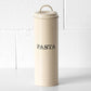 Cream Tall 'Pasta' Storage Tin