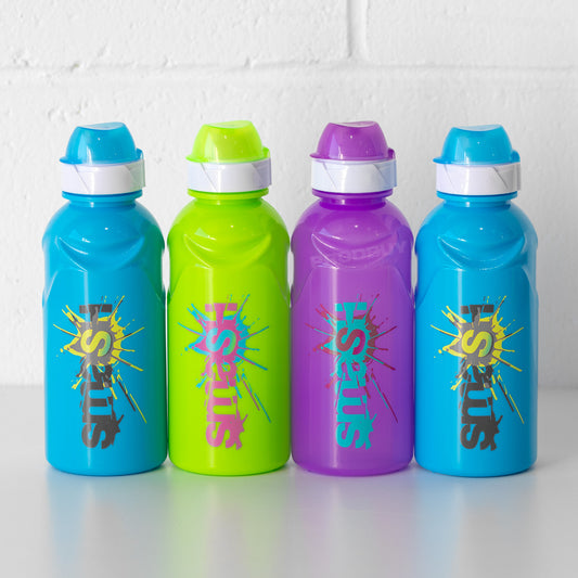 Set of 4 Smash 350ml Water Bottles with Caps