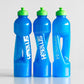 Set of 3 Smash Blue 500ml Twister Water Bottles