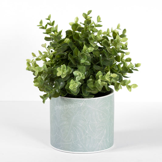 Indoor White Ceramic Leaf Houseplant Cover Flower Plant Pot Holder Home Decor